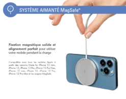 Chargeur Induction Garantie à Vie Compatible MagSafe 15W Blanc Force Power 9 Chargeur Induction Garantie à Vie Compatible MagSafe 15W Blanc Force Power -Force Mobility Shop fpmsindpad15ww 03 1