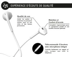 Ecouteurs Filaire Lightning Blanc Garantie à Vie Force Play -Force Mobility Shop fpykpboutonmfiw 03 1