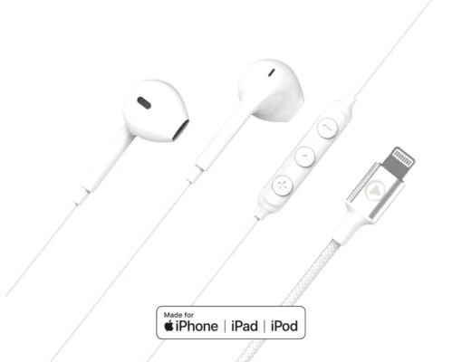 Ecouteurs Filaire Lightning Blanc Garantie à Vie Force Play -Force Mobility Shop fpykpboutonmfiw main