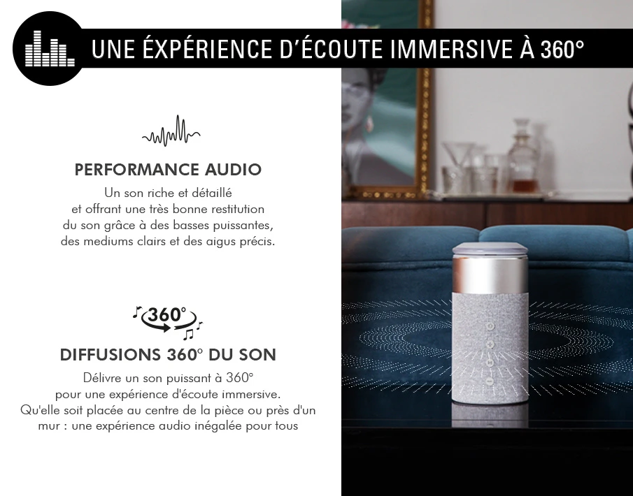 Double Chargeur Sans Fil (15W+5W) Compatible MagSafe + Enceinte Bluetooth® Silver - Garanti à Vie Force Play 6 Double Chargeur Sans Fil (15W+5W) Compatible MagSafe + Enceinte Bluetooth® Silver - Garanti à Vie Force Play – Image 4