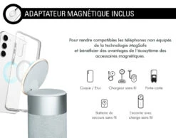 Double Chargeur Sans Fil (15W+5W) Compatible MagSafe + Enceinte Bluetooth® Silver - Garanti à Vie Force Play 15 Double Chargeur Sans Fil (15W+5W) Compatible MagSafe + Enceinte Bluetooth® Silver - Garanti à Vie Force Play -Force Mobility Shop fpyms2in1speakers 06 fr 1