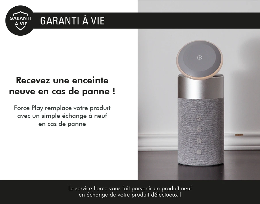 Double Chargeur Sans Fil (15W+5W) Compatible MagSafe + Enceinte Bluetooth® Silver - Garanti à Vie Force Play 10 Double Chargeur Sans Fil (15W+5W) Compatible MagSafe + Enceinte Bluetooth® Silver - Garanti à Vie Force Play – Image 8