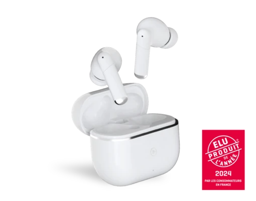 Ecouteurs Intra True Wireless Garanti à Vie Force Play 2 ANC Réduction De Bruit + ENC Technologie Anti-bruit 100% Plastique Recyclé Blanc Force Play -Force Mobility Shop fpytwsintraancrw 2024 main